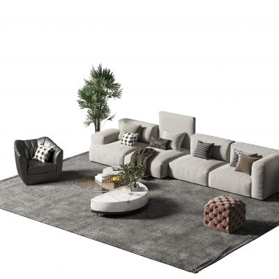 现代沙发茶几组合