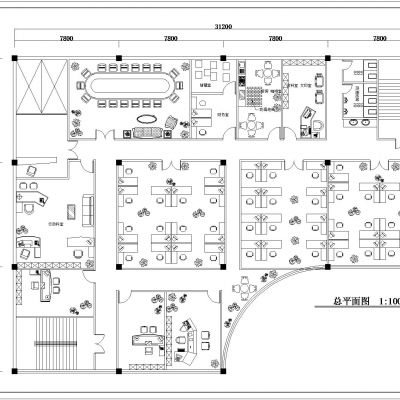 办公室CAD设计图
