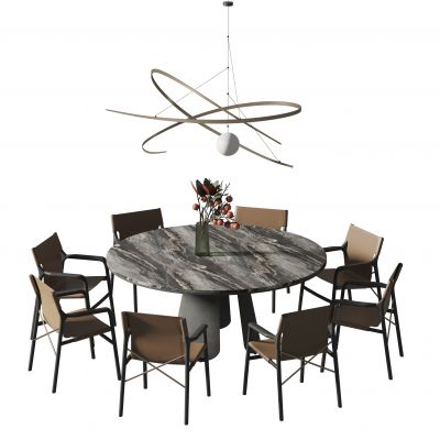 新中式餐桌椅组合