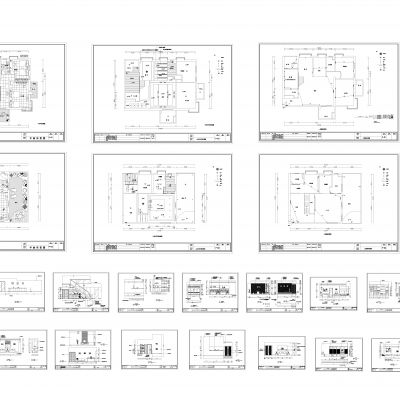 五室三厅复式住宅装修施工图CAD施工图