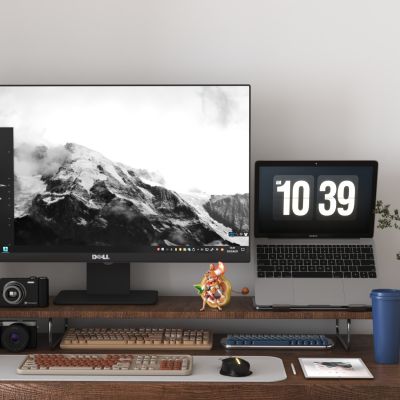 现代桌搭电脑键盘办公用品