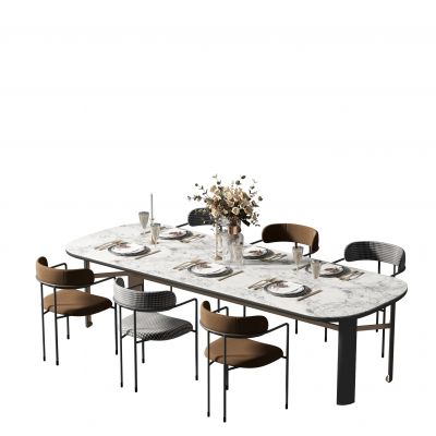 现代餐桌椅组合