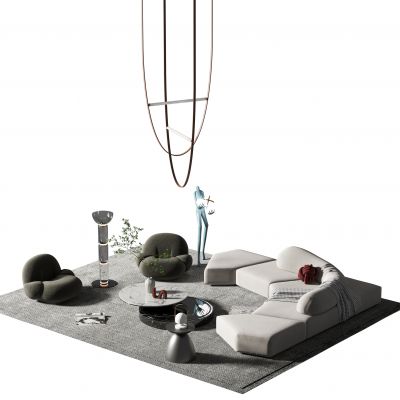 现代沙发茶几组合