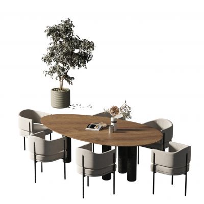 现代餐桌椅组合