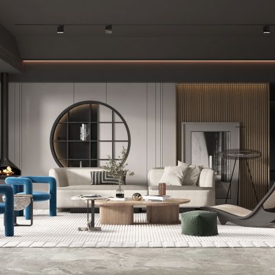 现代轻奢风格客厅