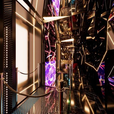 现代酒吧餐厅一角