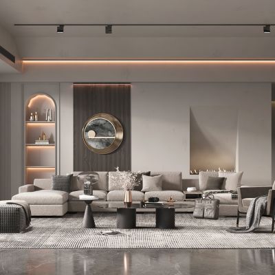 现代轻奢风格客厅