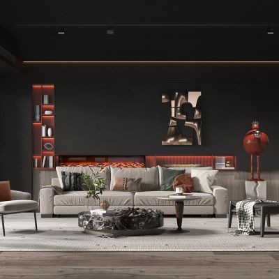 现代轻奢风格客厅