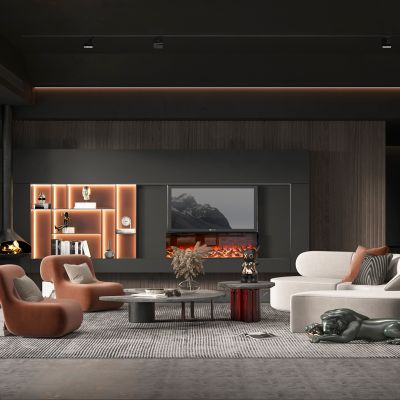 现代轻奢风格客厅