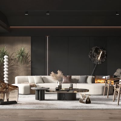 现代轻奢风格客厅