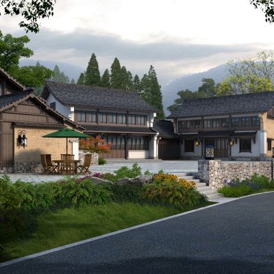桐庐高山民宿施工图效果图