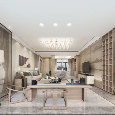 润和湘江天地样板房施工图效果图