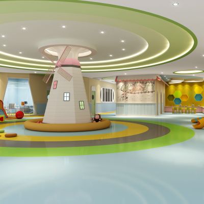 巴中第二所红太阳幼儿园施工图效果图