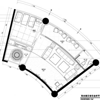 福州阳光假日KTV欧式风格施工图效果图