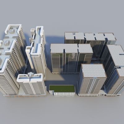 现代住宅  建筑配楼07