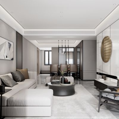 建发五象湖央玺C户型施工图效果图