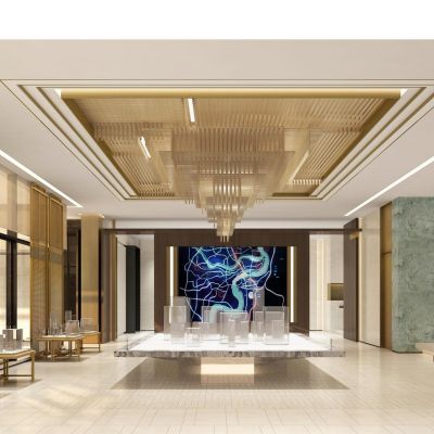 南京新城金马路售楼处样板间施工图效果图