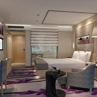 麗枫酒店上海花木店大堂客房施工图效果图