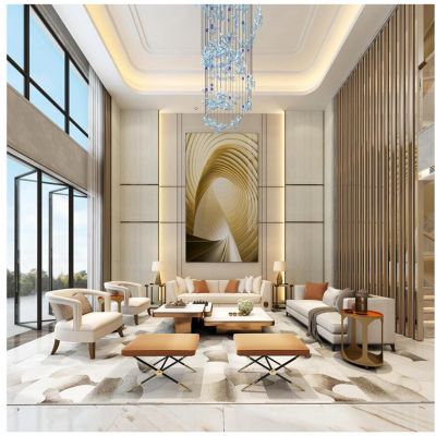 樟州碧湖别墅效果图方案材料设计施工图