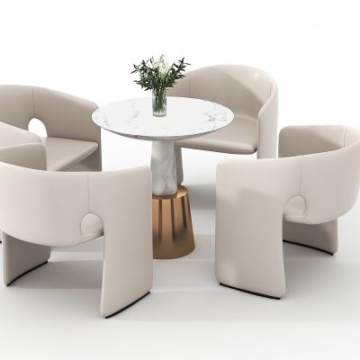 现代洽谈桌椅组合，休闲椅，桌子，植物