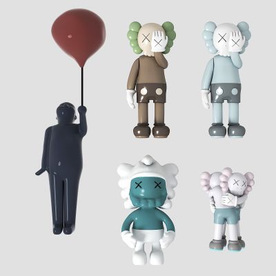 现代雕塑摆件组合