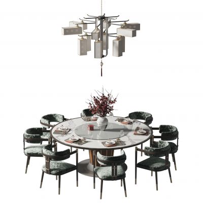 新中式餐桌椅组合