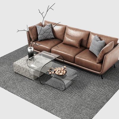 现代沙发茶几组合