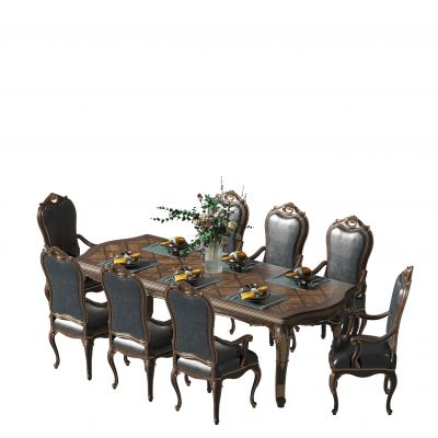 美式餐桌椅组合