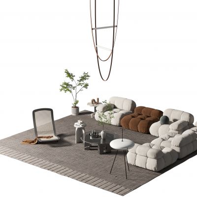 现代沙发茶几组合