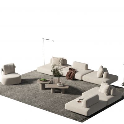 现代沙发茶几组合