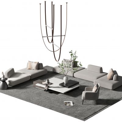 现代沙发茶几组合