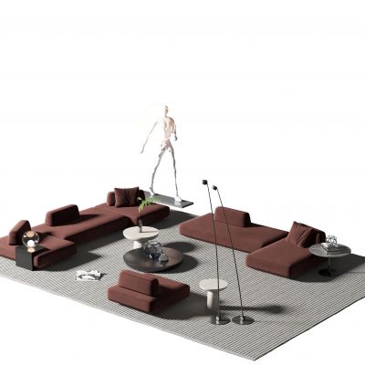 现代沙发茶几组合