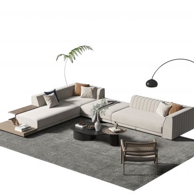 现代沙发茶几组合