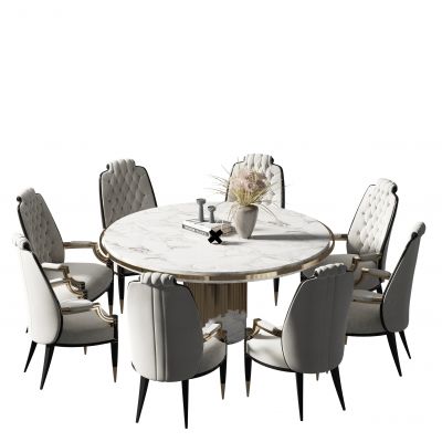 美式餐桌椅组合