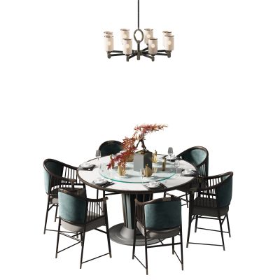 新中式餐桌椅组合