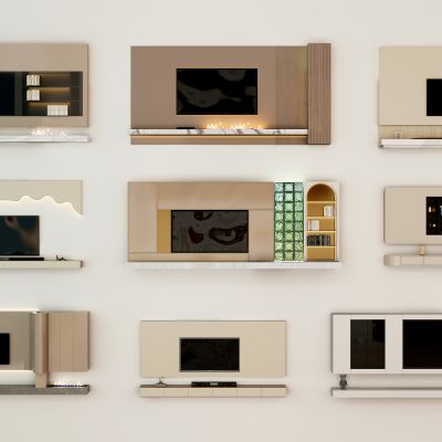 现代电视背景墙