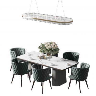 美式简约餐桌椅组合