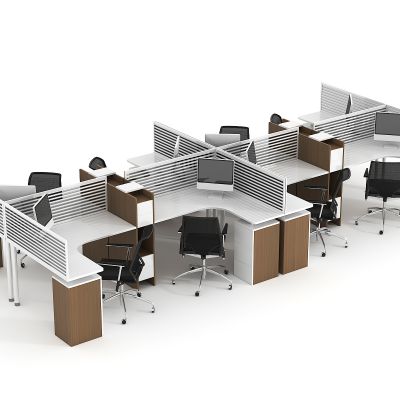 现代办公桌椅组合