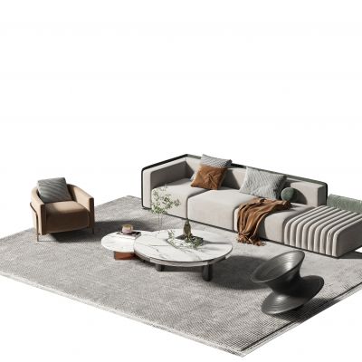 现代沙发茶几组合