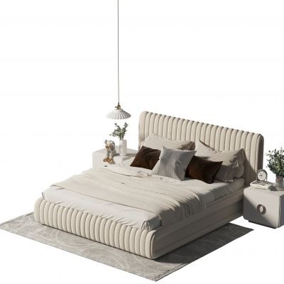 现代双人床组合