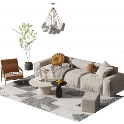 现代沙发茶几组合