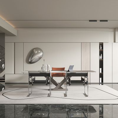 现代极简风格书房