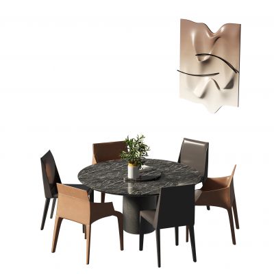 现代餐桌椅组合