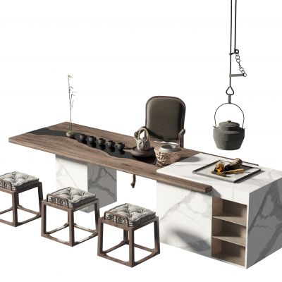 新中式茶桌椅组合