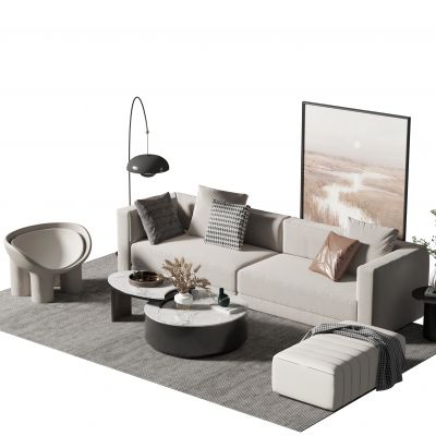 现代沙发茶几组合