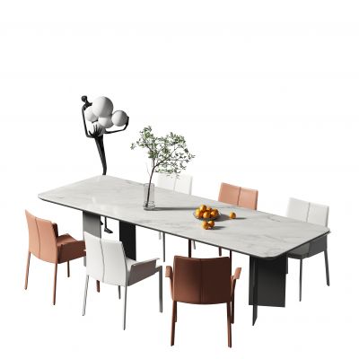 现代餐桌椅组合