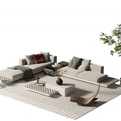 现代沙发茶几组合