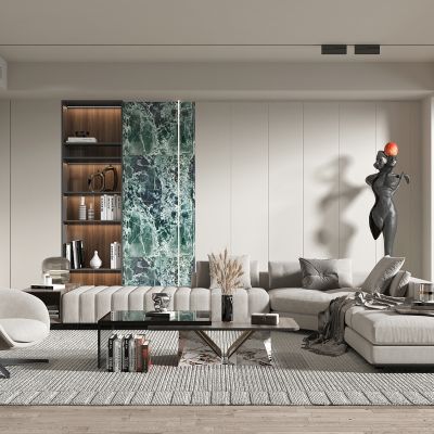 现代轻奢风格客厅