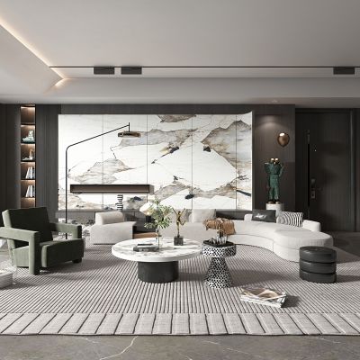 现代轻奢风格客厅