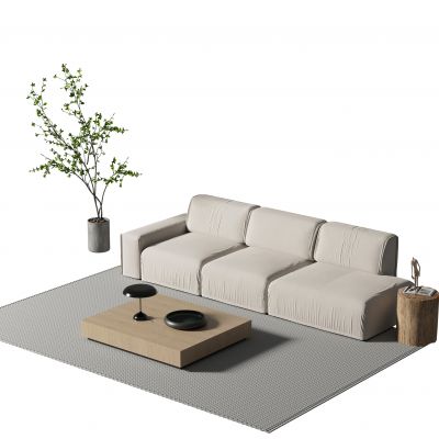 现代沙发茶几组合